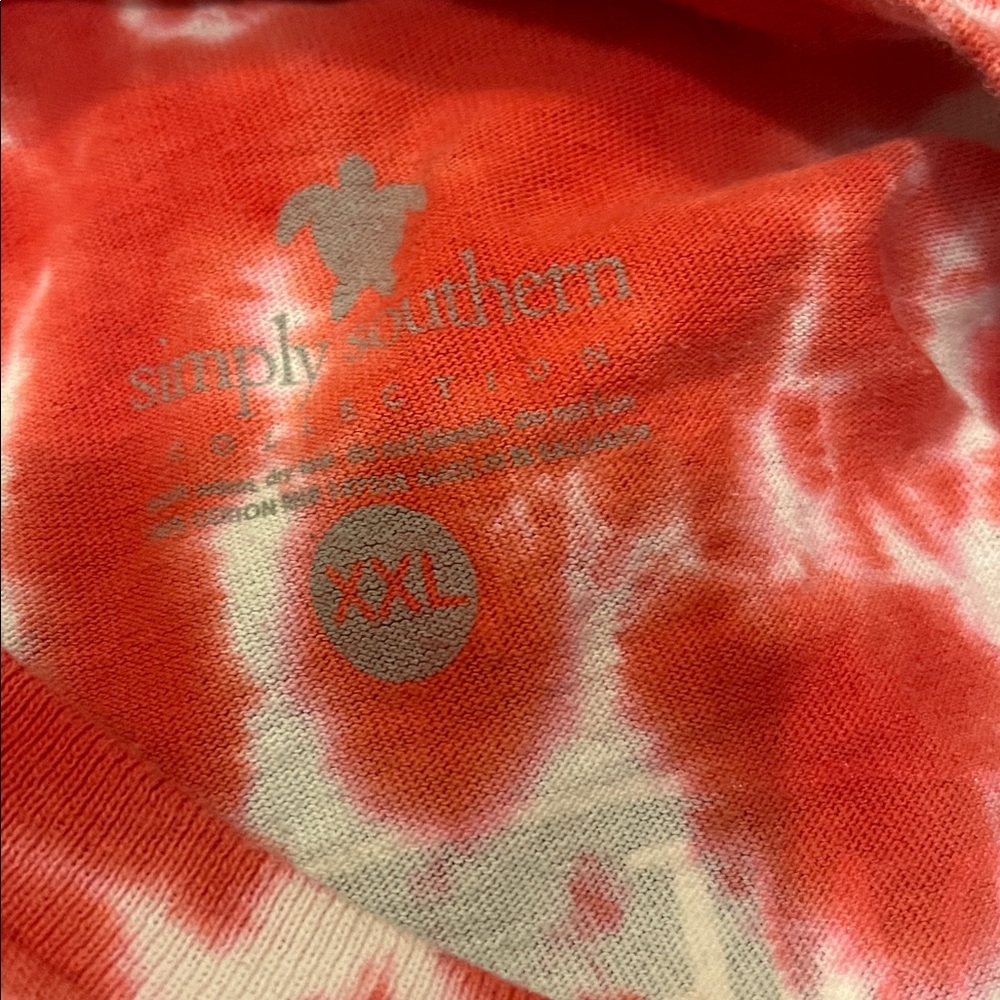 Simply Southern ladies Red Tie-Dye and Blue Long Sleeve Tees - Picture 6 of 8